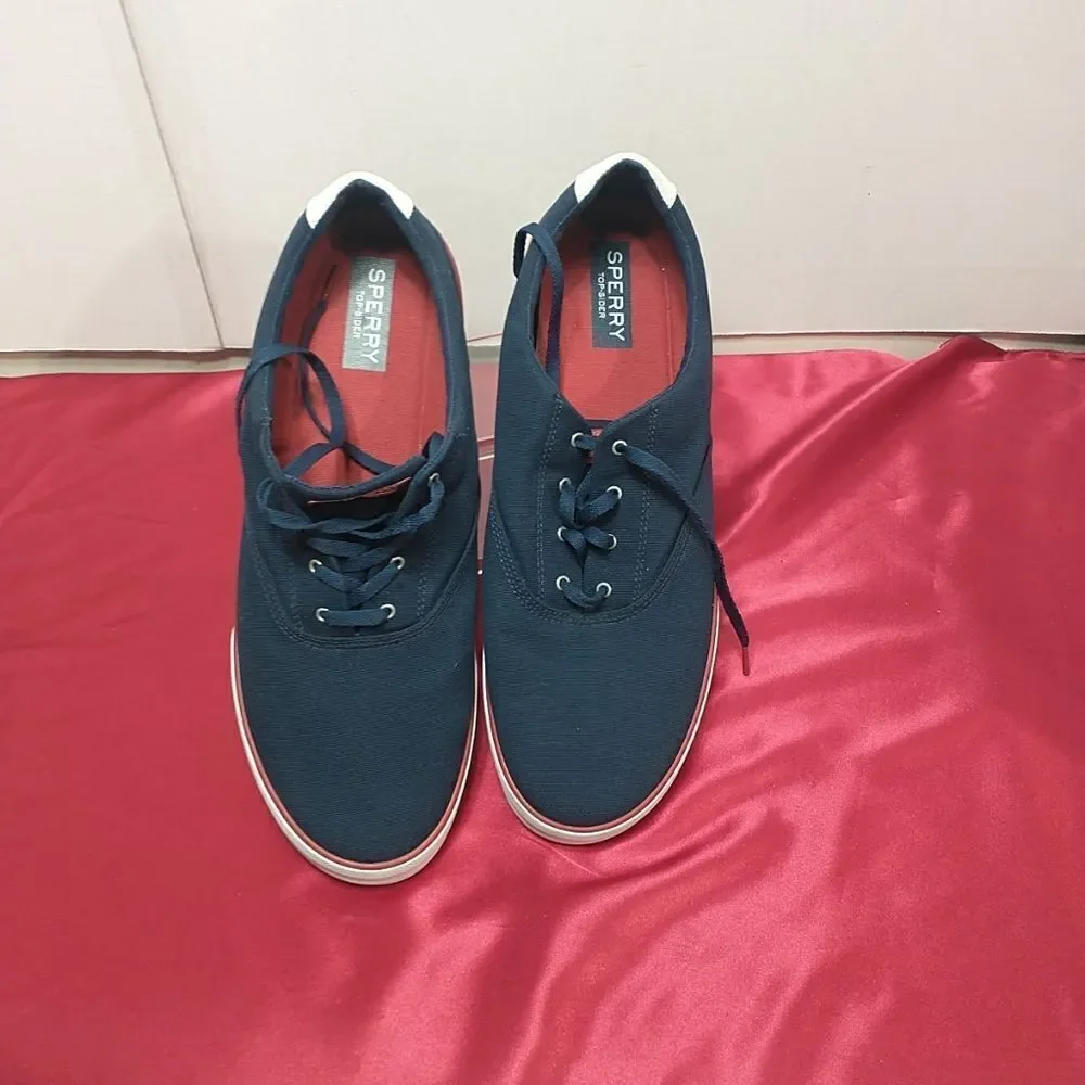 Sperry Striper Ii Men's SZ 16 Navy Sneakers . Condition is Pre-owned